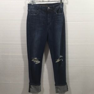 Joe’s Regina cropped distressed cuffed jeans